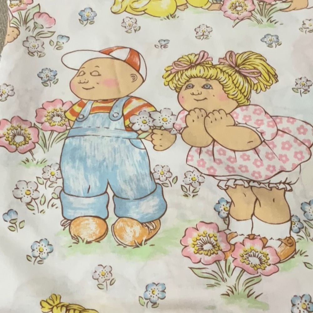 Cabbage Patch Kids Twin Flat Sheet from 1983